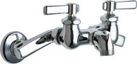 Chicago Faucets 305-RXKCP Wall-mounted manual faucet with adjustable centers, NPT