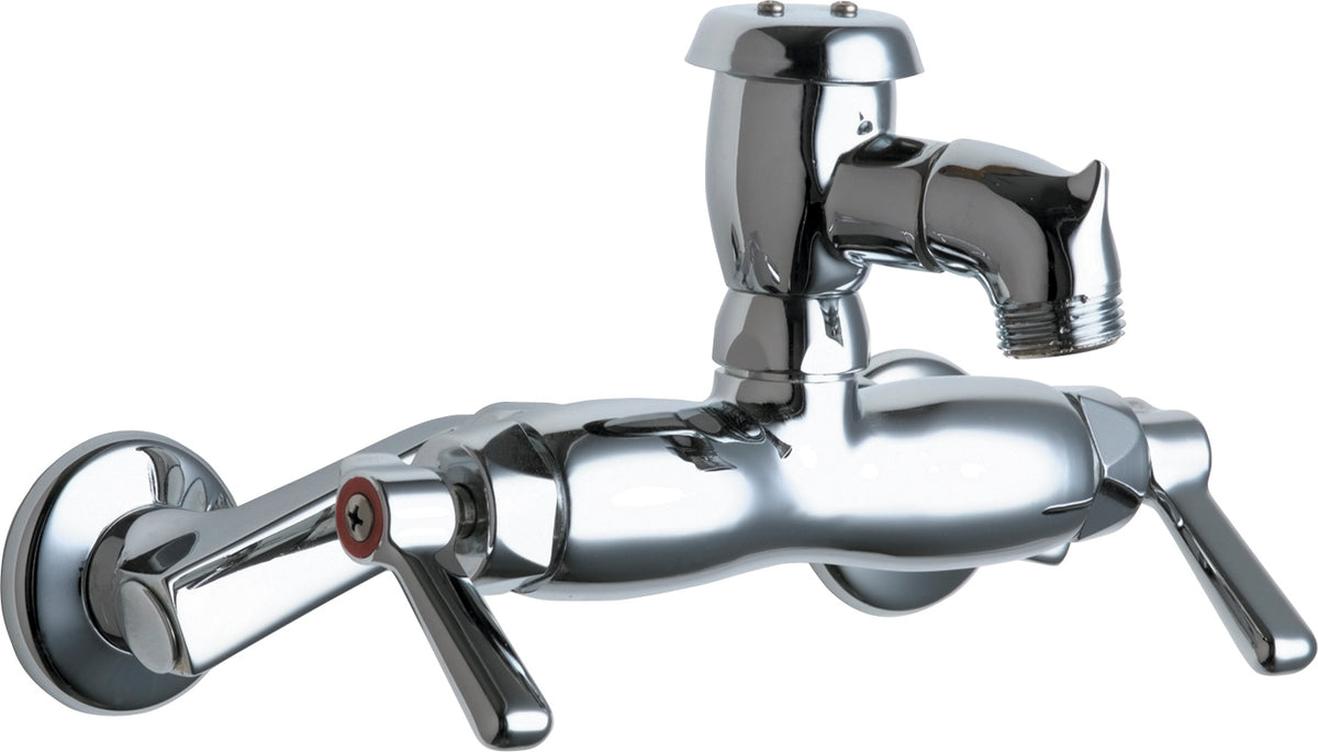 Chicago Faucets 305-VBRXKCP Wall-mounted manual faucet with adjustable centers, NPT