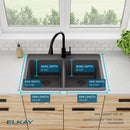 Elkay Quartz Classic 33" x 22" x 9-1/2" Double Bowl Drop-in Sink Graphite ELG3322GT0