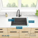 Elkay Quartz Classic 24-5/8" x 18-1/2" x 9-1/2" Single Bowl Undermount Sink Kit Graphite ELGU2522GT0C