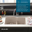 Elkay Quartz Luxe 24-5/8" x 18-1/2" x 9-1/2" Single Bowl Undermount Sink Silvermist ELXU2522SM0