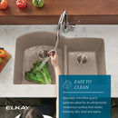 Elkay Quartz Luxe 24-5/8" x 18-1/2" x 9-1/2" Single Bowl Undermount Sink Silvermist ELXU2522SM0
