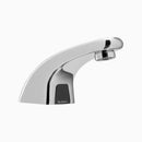 Sloan Optima EBF-615 0.5 GPM Battery-Powered Sensor Faucet, Polished Chrome, 4" Trim Plate, Below-Deck Manual Mixer
