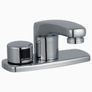 Sloan Optima EBF-665 0.5 GPM Battery-Powered Sensor Faucet with Back-Check Tee, Polished Chrome, 4" Trim Plate