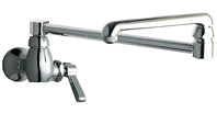 Chicago Faucets 332-DJ18E1ABCP Lead-Free Single-hole wall-mounted pot and kettle filler