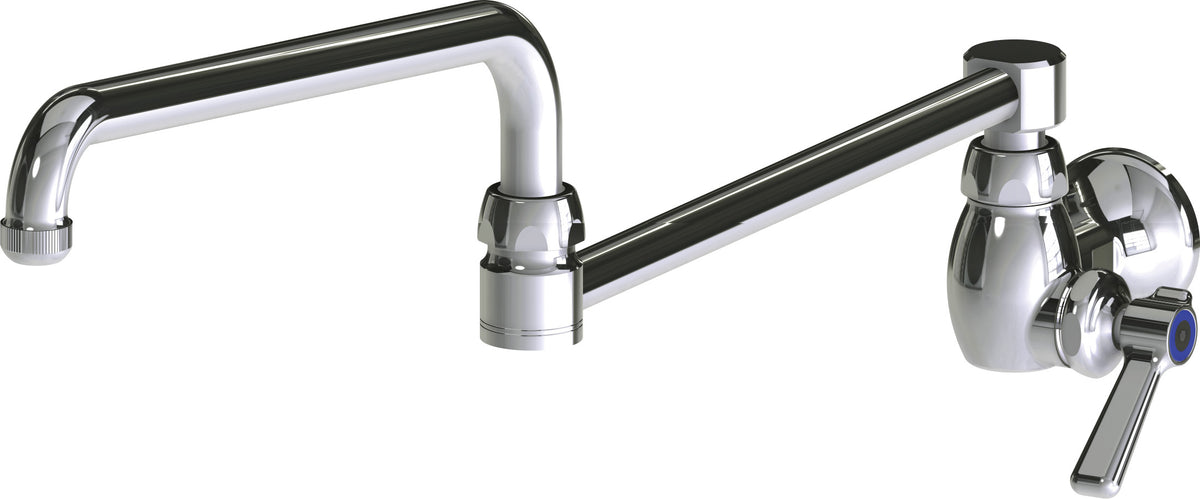 Chicago Faucets 332-DJ24ABCP Lead-Free Single-hole wall-mounted pot and kettle filler