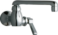 Chicago Faucets 332-XKABCP Lead-Free Single-hole wall-mounted pot and kettle filler, Brass, NPT