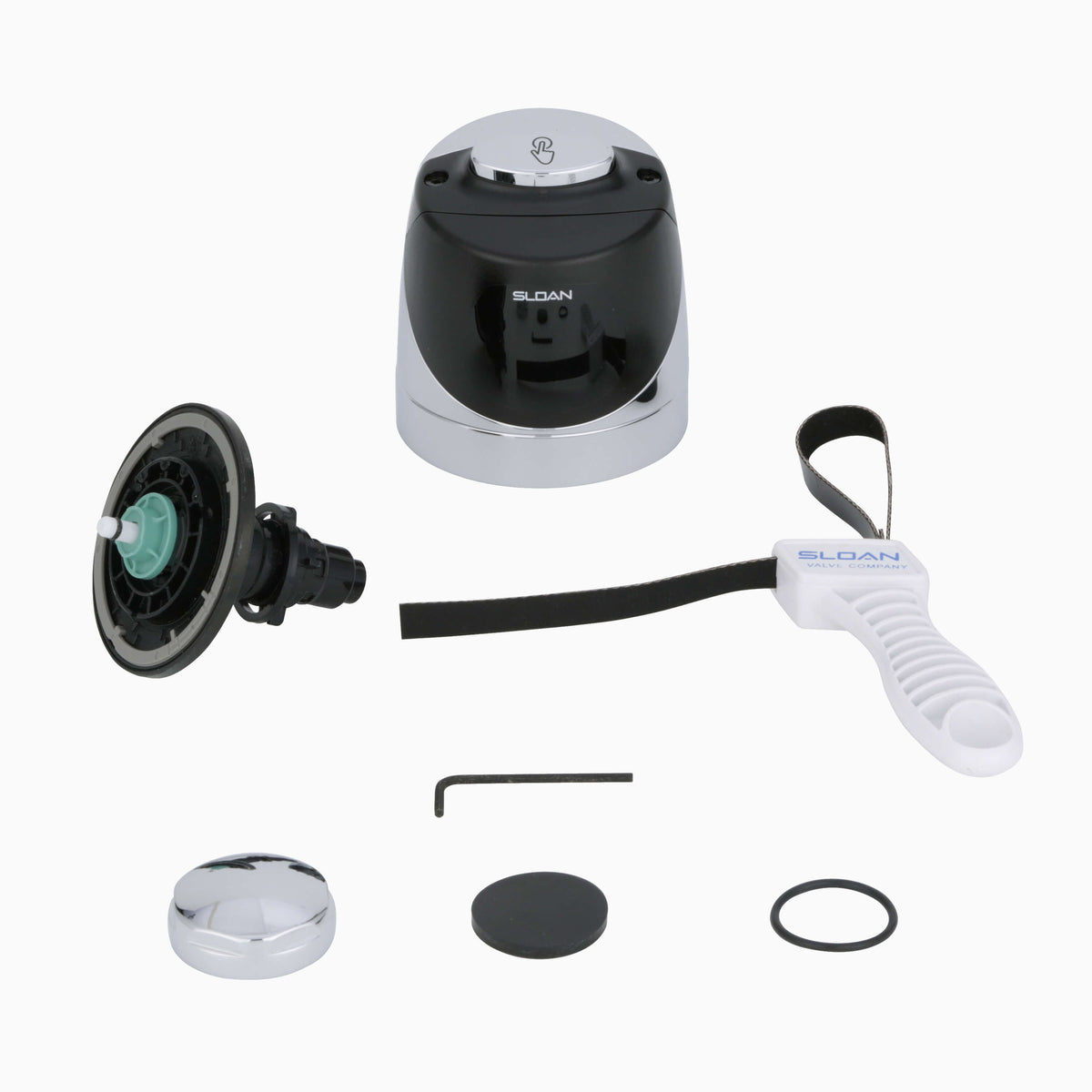 Sloan ECOS RESS-C BT Battery-Powered Sensor Retrofit Kit for Water Closet Flushometers, Brushed Stainless, SKU 33754033