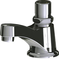 Chicago Faucets 333-SLOE12COLDABCP Lead-Free Deck-mounted metering faucet, single-hole, single-supply