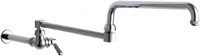 Chicago Faucets 334-DJ26ABCP Lead-Free Single-hole wall-mounted wok filler, Brass, NPSM