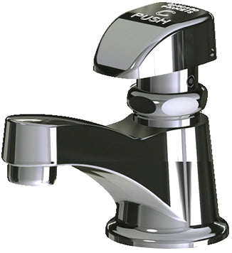 Chicago Faucets 335-E12HOTABCP Lead-Free Deck-mounted metering faucet, single-hole, single-supply