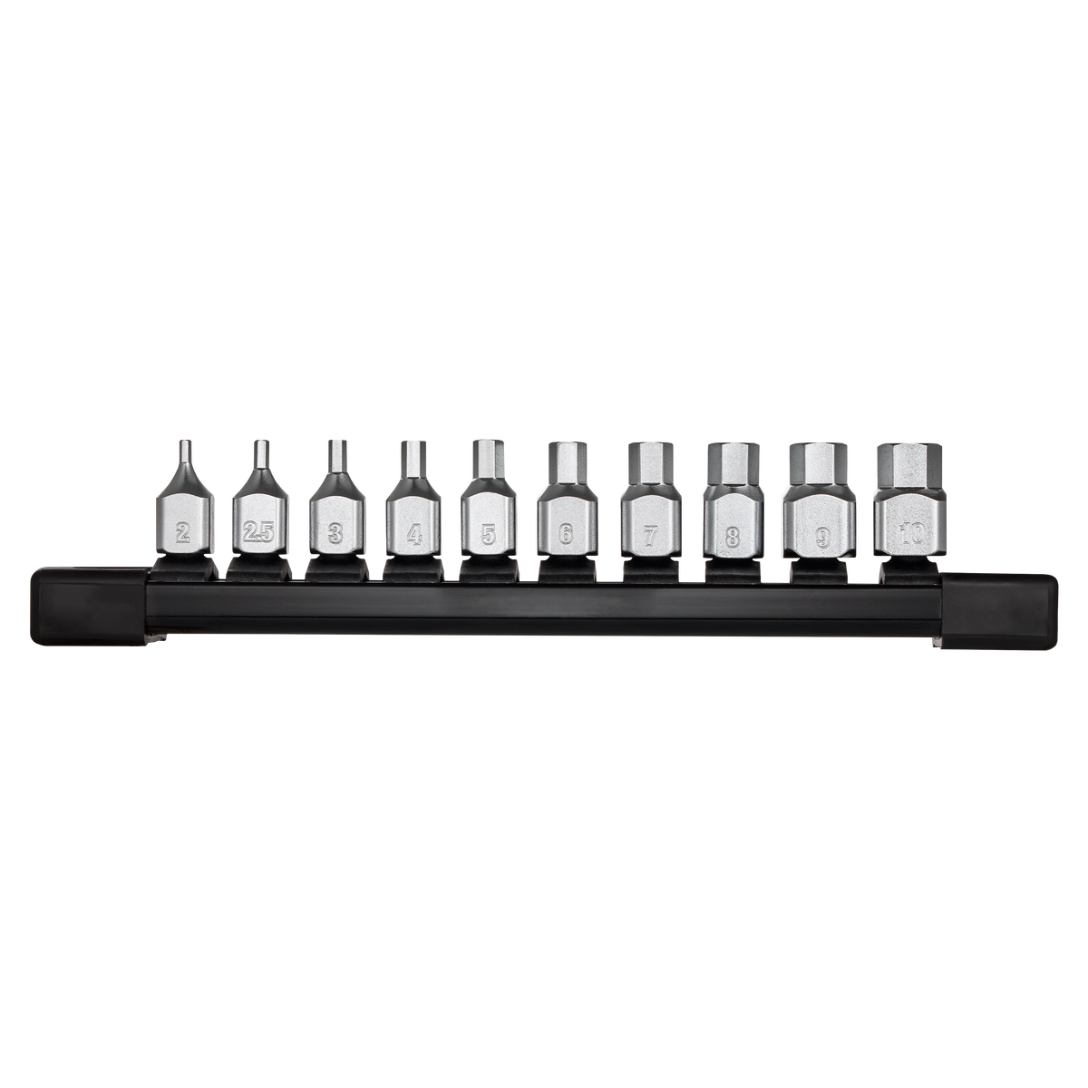 Milwaukee 48-22-9545 10pc 1/4” Drive Low-Profile Hex Bit Socket Set - Metric
