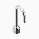 Sloan Optima EBF-750 2.2 GPM Battery-Powered Sensor Faucet, Polished Chrome, 8" Trim Plate, Surgical Bend Spout, Below-Deck Thermostatic Mixer