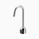 Sloan Optima EBF-750 2.2 GPM Battery-Powered Sensor Faucet, Polished Chrome, 8" Trim Plate, Surgical Bend Spout, Below-Deck Manual Mixer