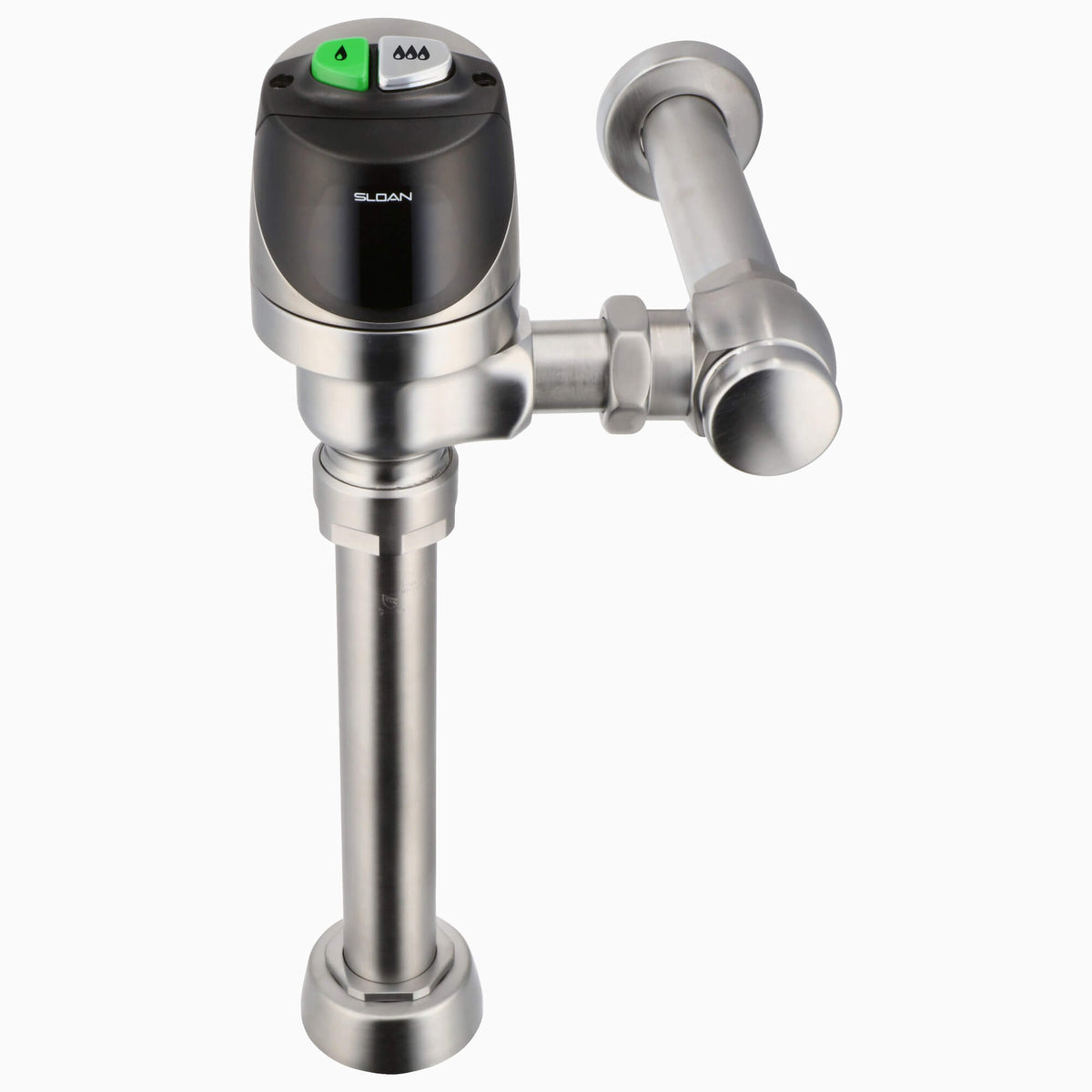 Sloan ECOS 8111 Exposed Battery-Powered Sensor Water Closet Flushometer, 1.28/1.1 gpf Brushed Stainless