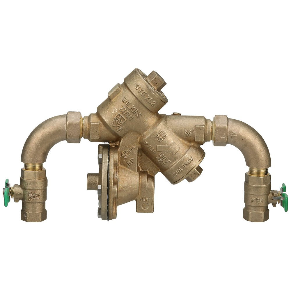 Zurn 34-975XL2SEOS 3/4" Lead-Free Backflow Preventer - Bronze Reduced Pressure Principle Assembly
