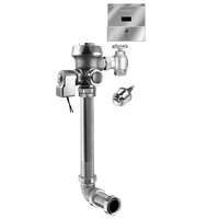 Sloan Royal 152 ESS Concealed Hardwired Sensor Water Closet Flushometer (1.28 GPF), C2A Push Button, 24V, with Option TMO Body & C2 1.28 gpf Polished Chrome
