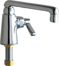 Chicago Faucets 349-E35XKABCP Lead-Free Deck-mounted manual faucet, single-hole, single-supply