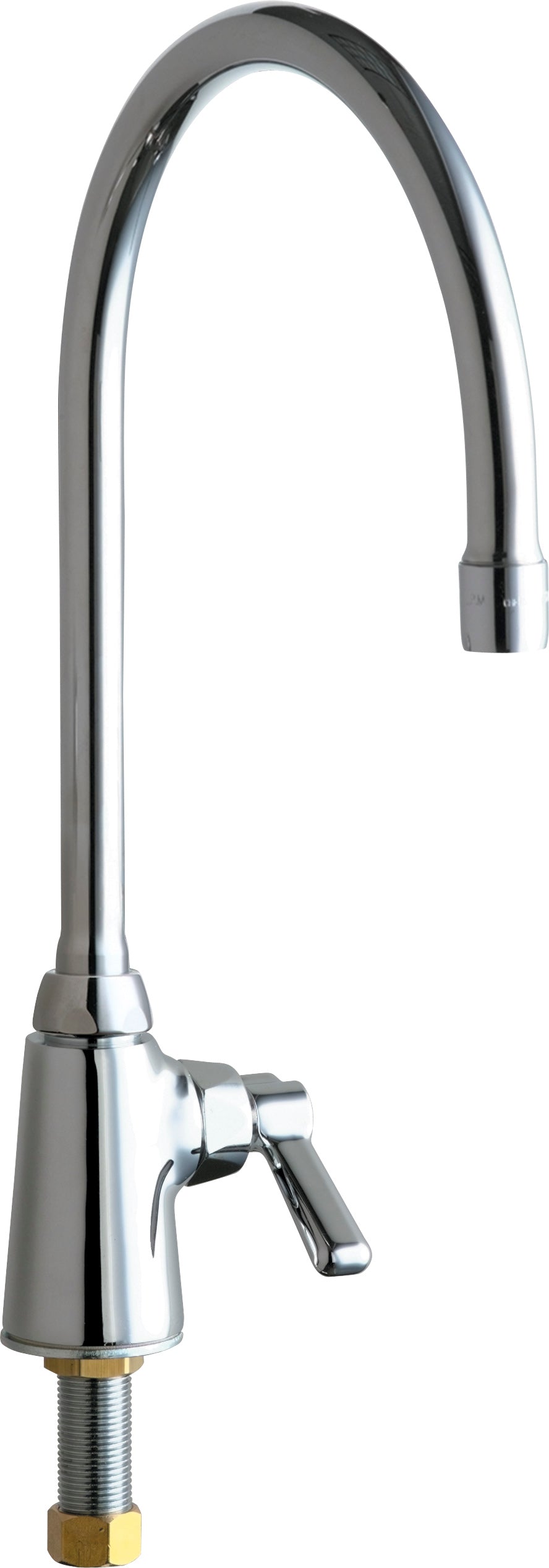 Chicago Faucets 350-GN8AE3ABCP Lead-Free Deck-mounted manual faucet, single-hole, single-supply