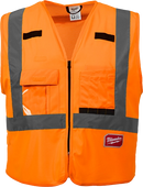 Milwaukee 48-73-5072 Class 2 High Visibility Orange Safety Vest - L/XL (ANSI/CSA) (Pack of 12)