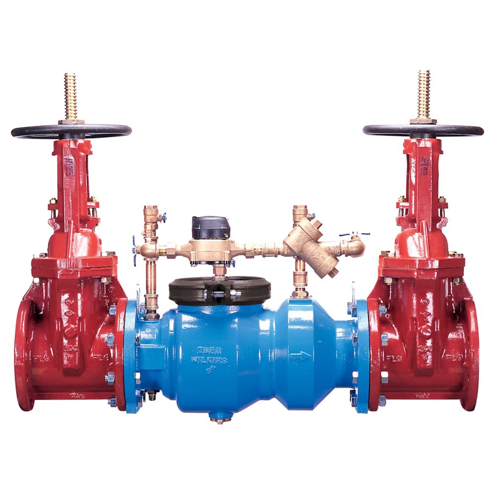 Zurn 3-350DA Lead-Free Backflow Preventer - Ductile Iron Double Check Detector Assembly