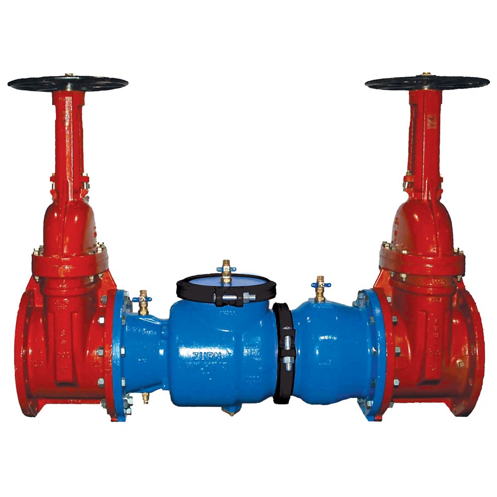 Zurn 212-350 2-1/2" Lead-Free Backflow Preventer - Ductile Iron Double Check Valve Assembly