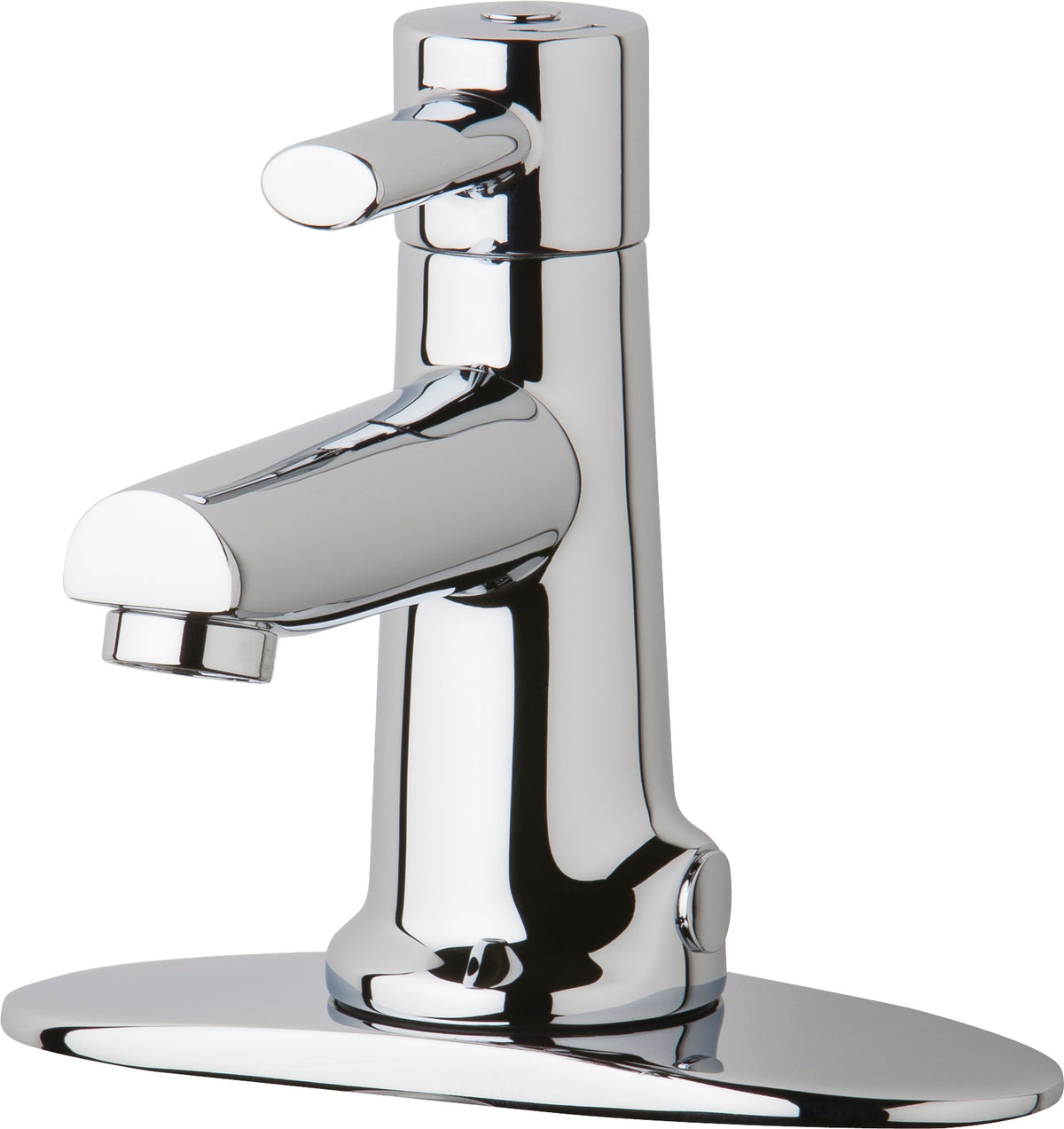 Chicago Faucets 3511-4E2805AB Lead-Free Deck-mounted manual faucet with 4" centers, Brass