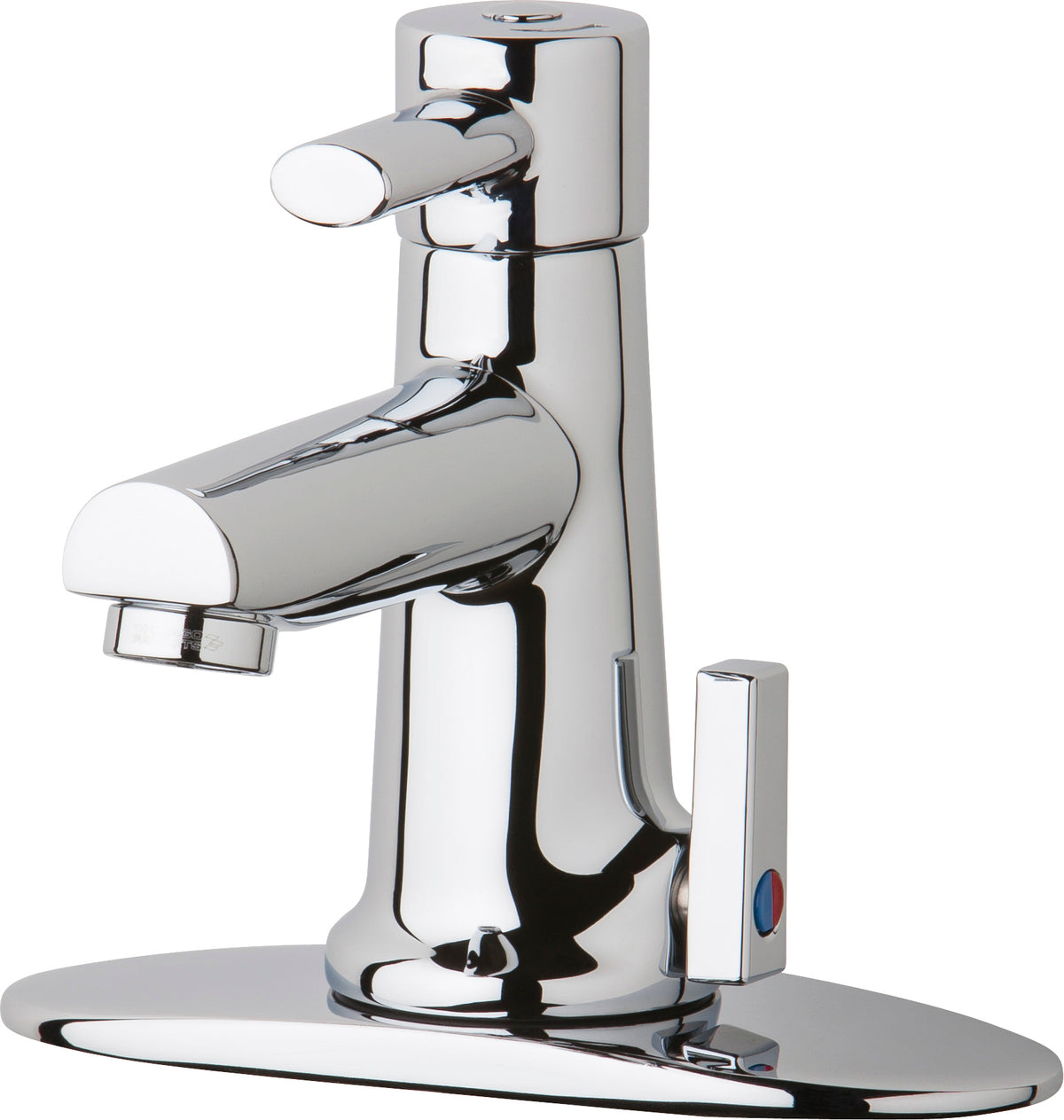 Chicago Faucets 3512-4E39VPAB Lead-Free Deck-mounted manual faucet with 4" centers, Brass