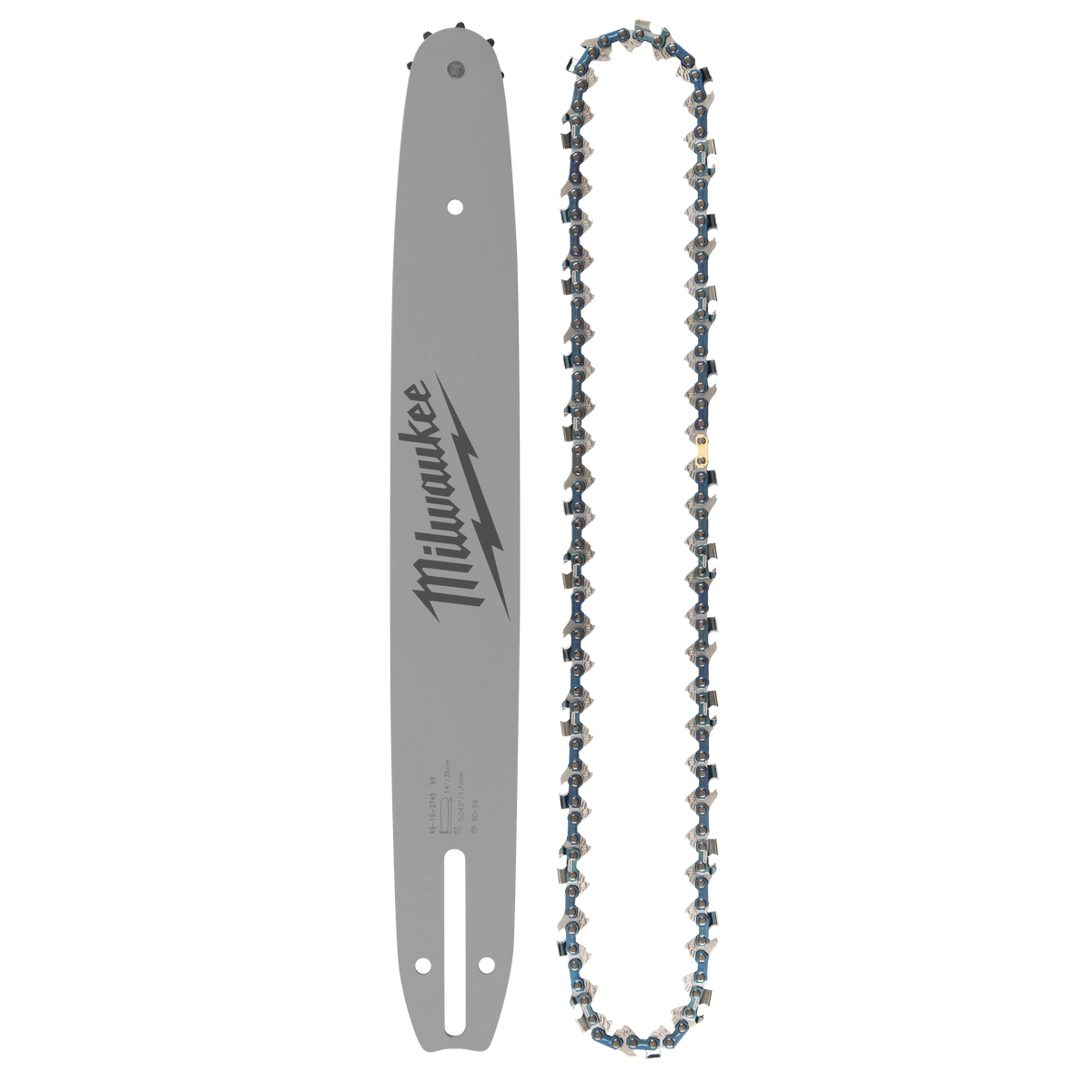 Milwaukee 49-16-2820 14" .325" LOW PROFILE Pitch, .043" Gauge Saw Chain and Guide Bar Set