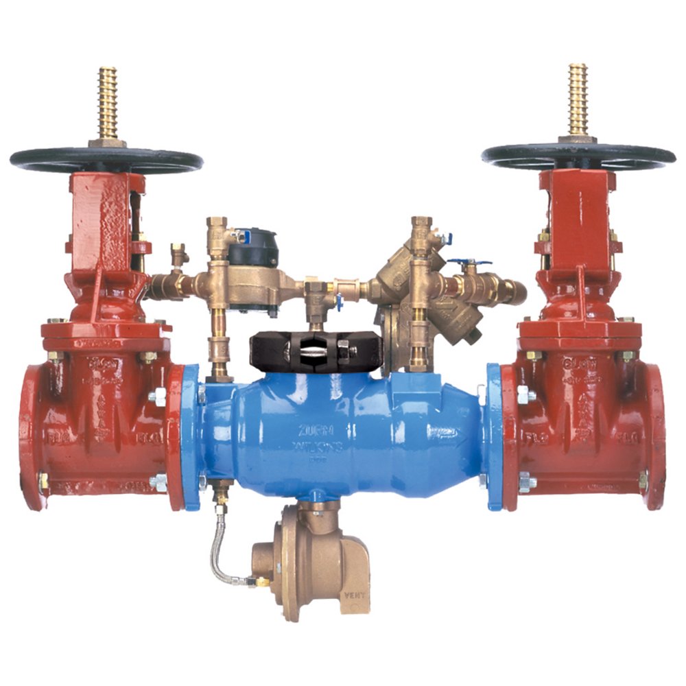 Zurn 212-375DA 2-1/2" Lead-Free Backflow Preventer - Reduced Pressure Principle Detector Assembly