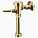 Sloan Royal 111-1.6 Exposed Manual Flushometer, 1.6 gpf, Top Spud, Polished Brass, Angle Stop Extended Bumper