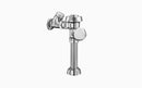 Sloan Royal 100-3.5 Exposed Manual Flushometer, 3.5 gpf, Top Spud, Polished Chrome, 3" Metal Oscillating Handle, Front of Valve Handle