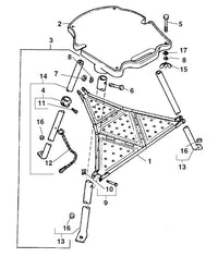 RIDGID 45330 Assembly Rear 1206 Leg, for 300 Power Drive