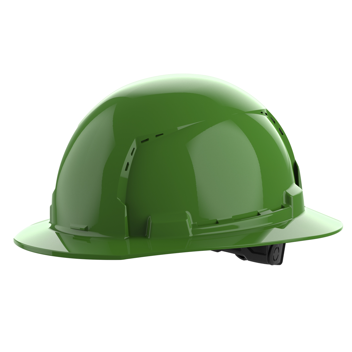 Milwaukee 48-73-1227 BOLT Green Full Brim Vented Hard Hat w/6pt Ratcheting Suspension (USA) - Type 1, Class C (Pack of 5)