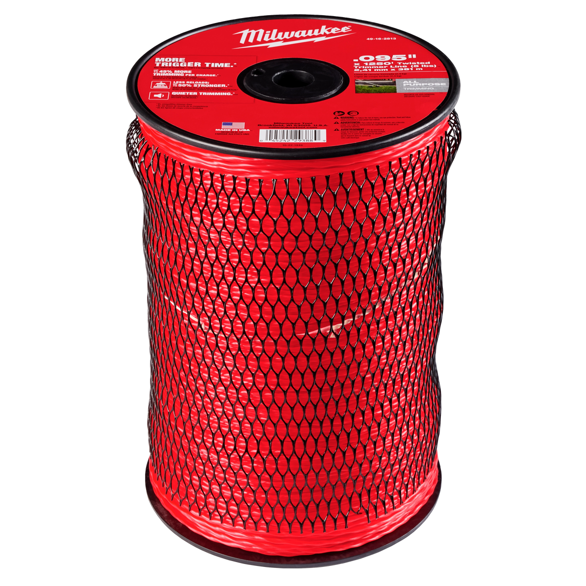 Milwaukee 49-16-2813 .095" x 1250' (5 lbs.) Twisted Trimmer Line