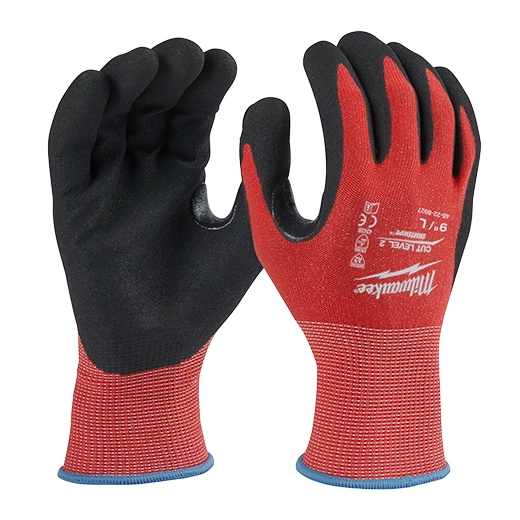 Milwaukee 48-22-8927B 12 Pair Cut Level 2 Nitrile Dipped Gloves - L