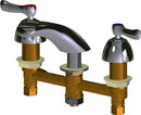 Chicago Faucets 404-E70ABCP Lead-Free Deck-mounted manual faucet with 8" centers, Brass, NPSM