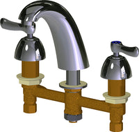 Chicago Faucets 405-E2805-390XKAB Deck-mounted manual faucet with 8" centers, Brass, NPSM