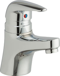 Chicago Faucets 410-E37VPABCP Lead-Free Deck-mounted manual faucet, single-hole mounting with optional 4" and 8" cover plates