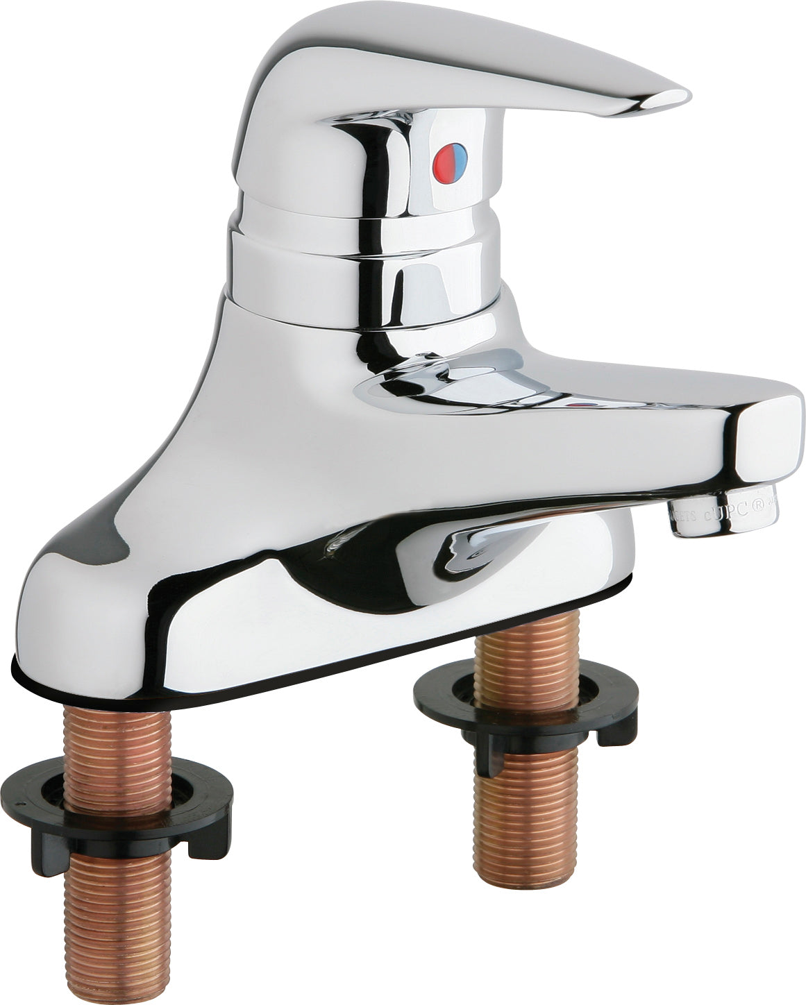Chicago Faucets 420-ABCP Lead-Free Deck-mounted manual faucet with 4" centers, Brass, NPSM