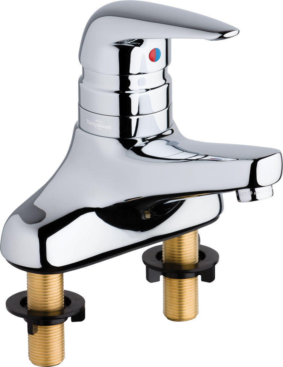 Chicago Faucets 420-T41E74ABCP Lead-Free Deck-mounted manual faucet with built-in ASSE 1070 certified scald protection