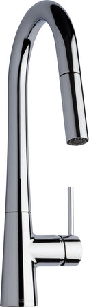 Chicago Faucets 434-FC1ABCP Lead-Free Deck-mounted kitchen faucet with pull-down spout, single-hole mount