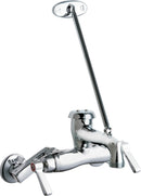 Chicago Faucets 445-897SRXKCCP Wall-mounted manual faucet with adjustable centers, NPT