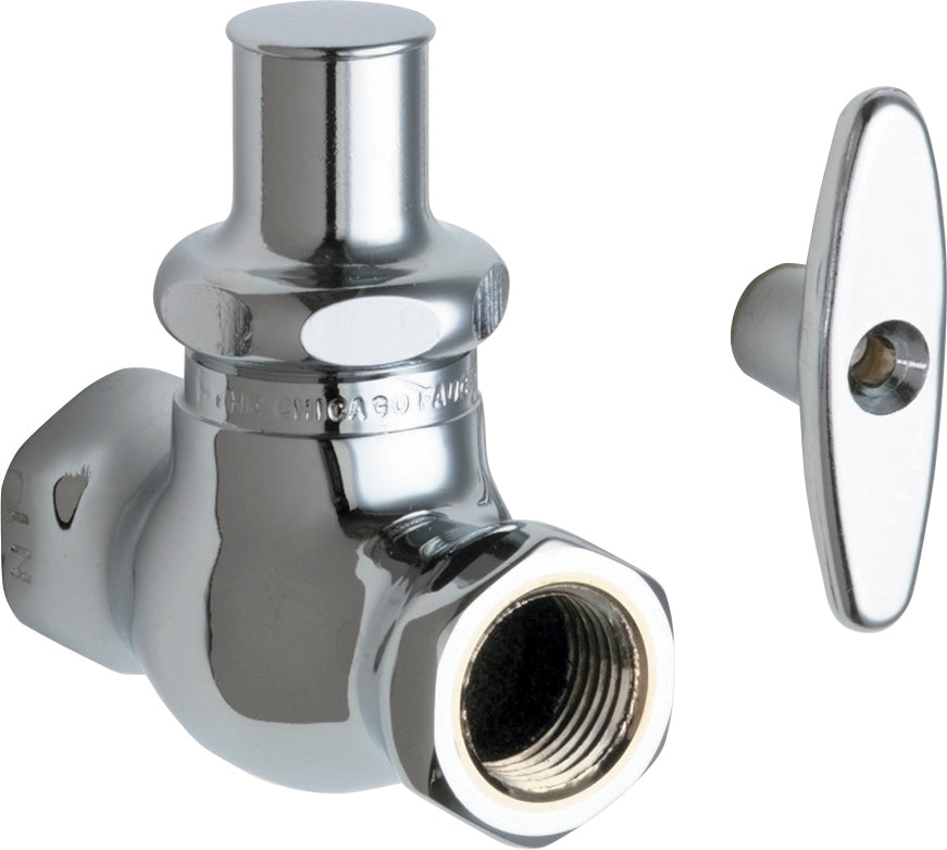 Chicago Faucets 45-LKCABCP Lead-Free Straight stop, Brass