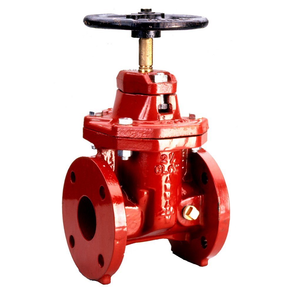 Zurn 212-48 2-1/2" Lead-Free Resilient Wedge Gate Valve, Ductile Iron, Flanged
