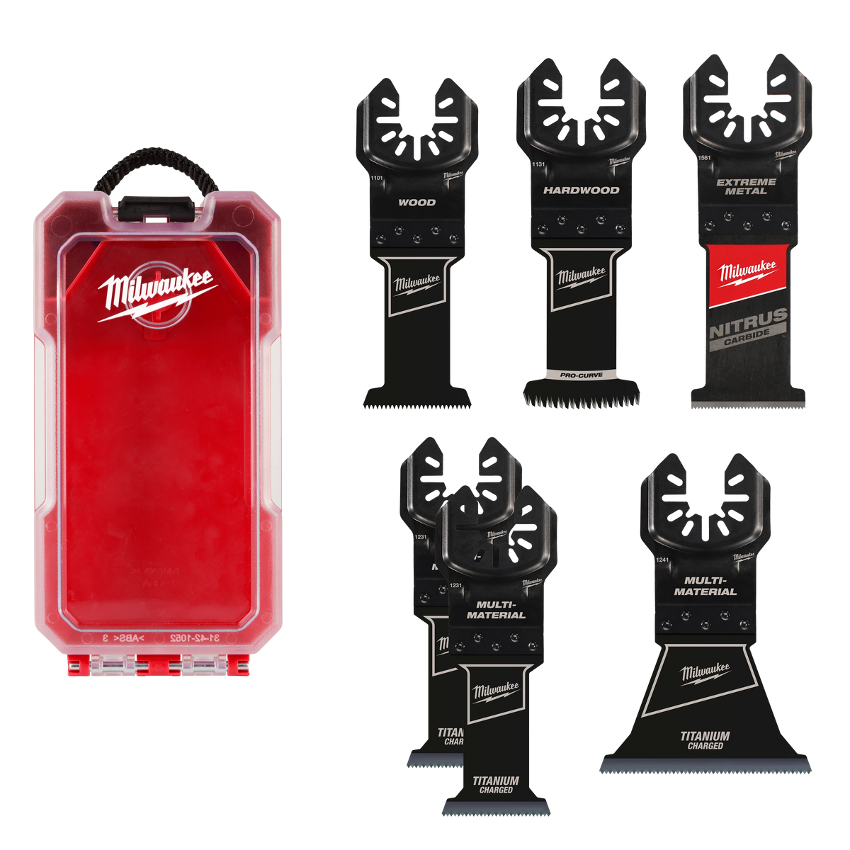 Milwaukee 49-10-9112 6 PC Universal Fit Oscillating Multi-Tool Blade Set