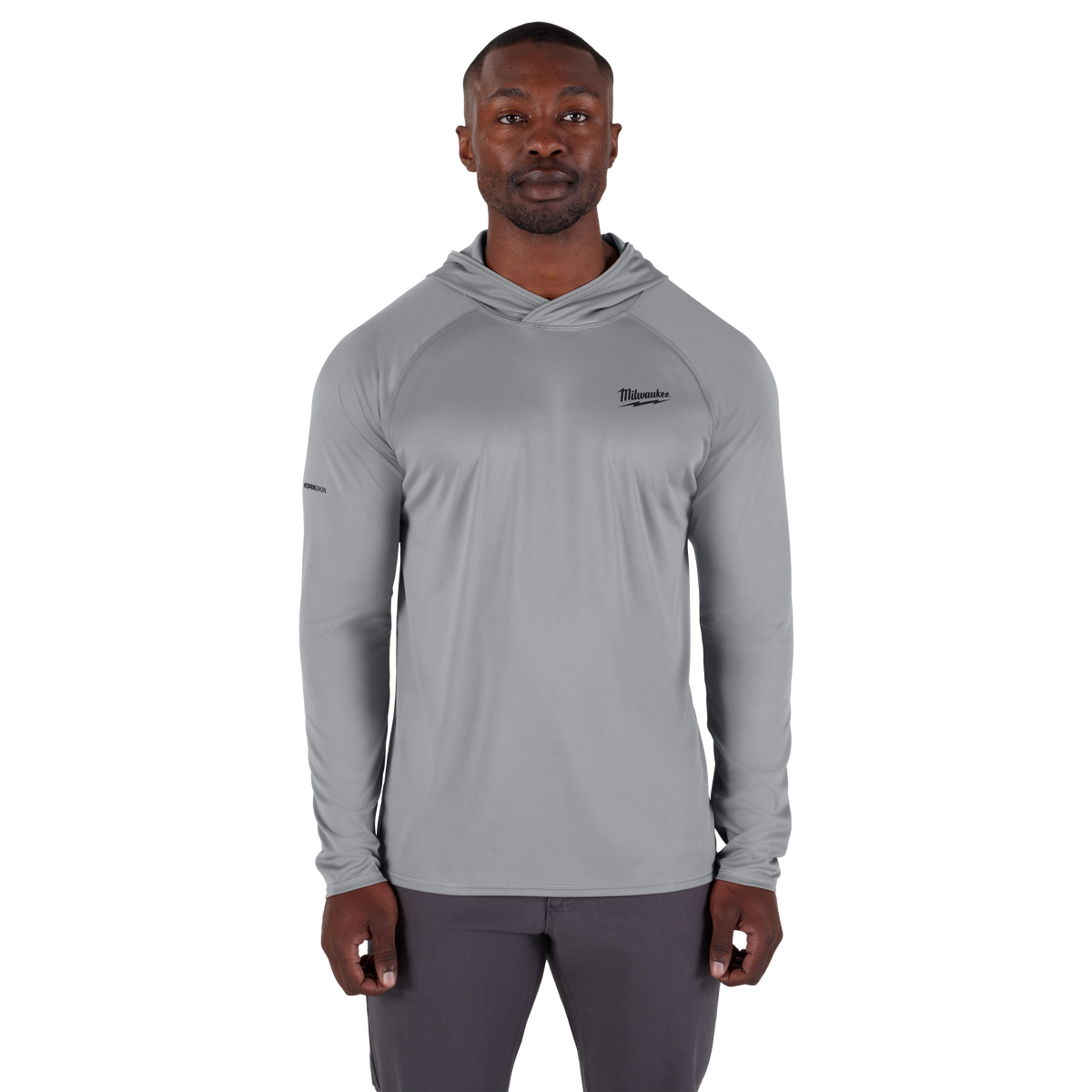 Milwaukee M550G-L WORKSKIN Hooded Sun Shirt - GRAY L