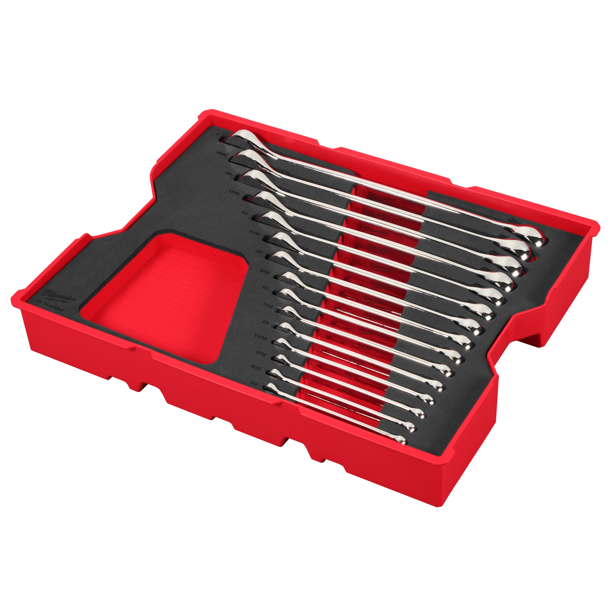 Milwaukee 48-22-0155 15pc. SAE Combination Wrench Set with Tray for PACKOUT Drawers