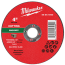 Milwaukee 49-94-1900 4" x 1/8" x 5/8" Masonry Cut Off Wheel -Type 1 (Pack of 25)