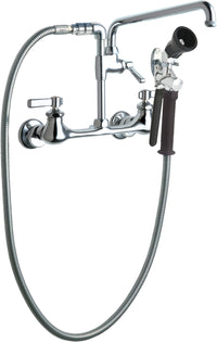 Chicago Faucets 509-GVBL12XKCAB Lead-Free Pre-rinse fitting with adjustable centers, Brass, NPT